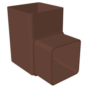FreeFlow 65mm Square Downpipe 90° Offset Bend Brown (FRS524LB)