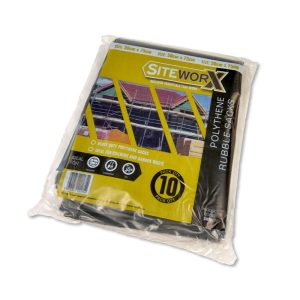 SITEWORX Polythene Rubble Sack - 10 x Individually Wrapped Packs of 10 (Full Box)